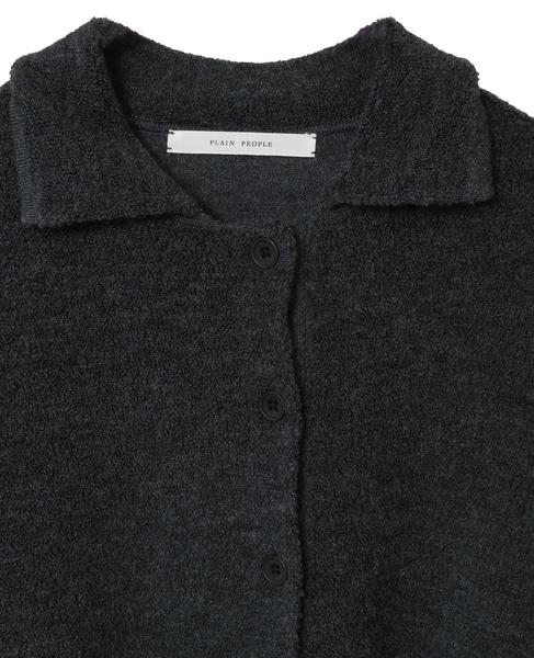 BONDパイルニットシャツカーディガン 詳細画像 チャコールグレー 3