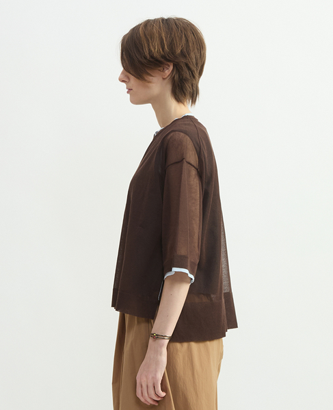 LOSEYクロップドプルオーバー 詳細画像 ブラウン 3