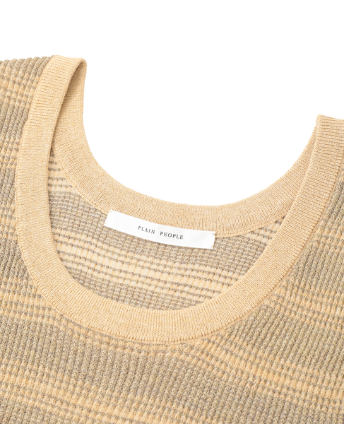 VALLONEニットタンクトップ 詳細画像 イエロー 3