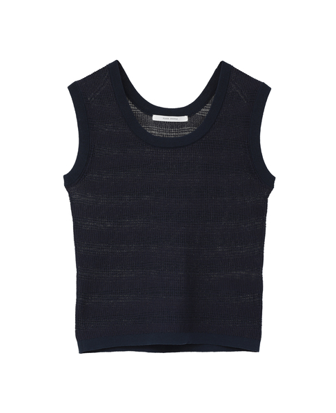 VALLONEニットタンクトップ 詳細画像 ネイビー 1