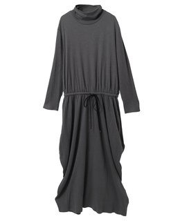 スーピマカシミヤダブルガーゼロングドレス