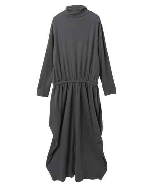 スーピマカシミヤダブルガーゼロングドレス 詳細画像 グレー 2