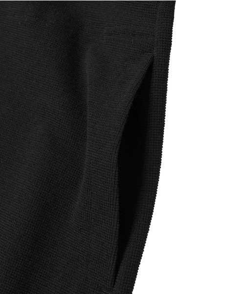 ウールミニワッフルハーフジップドレス 詳細画像 ブラック 12