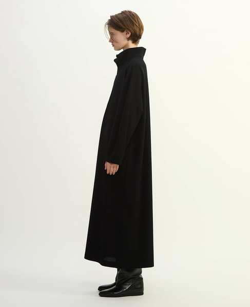 ウールミニワッフルハーフジップドレス 詳細画像 ブラック 9