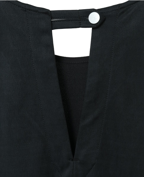 キュプラジャージストレートロングワンピース 詳細画像 ブラック 4