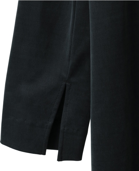 キュプラジャージストレートロングワンピース 詳細画像 ブラック 6