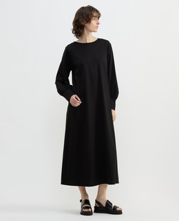 テンセルコットンスウェットロングワンピース