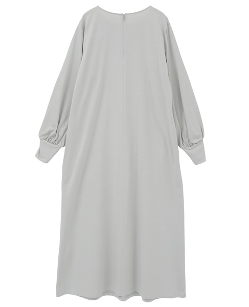 テンセルコットンスウェットロングワンピース 詳細画像 ライトグレー 2