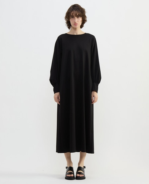 テンセルコットンスウェットロングワンピース 詳細画像 ブラック 2