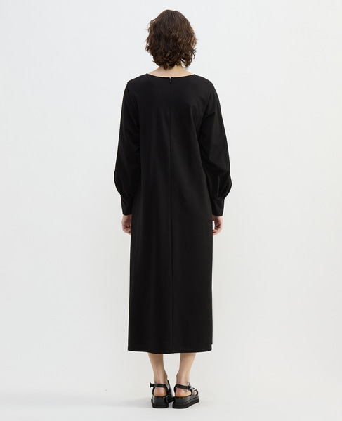 テンセルコットンスウェットロングワンピース 詳細画像 ブラック 4