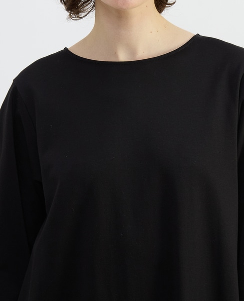 テンセルコットンスウェットロングワンピース 詳細画像 ブラック 5