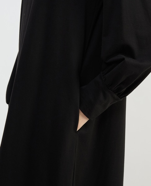 テンセルコットンスウェットロングワンピース 詳細画像 ブラック 6