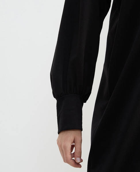 テンセルコットンスウェットロングワンピース 詳細画像 ブラック 7
