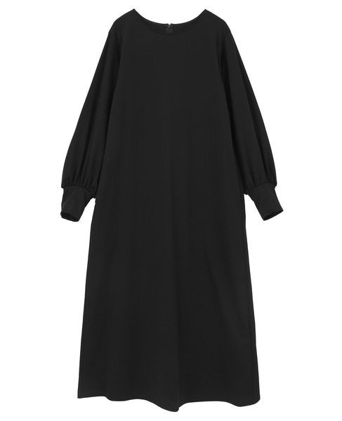 テンセルコットンスウェットロングワンピース 詳細画像 ブラック 9