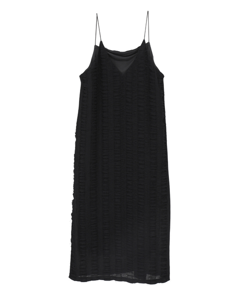 ストライプカットJQキャミソールドレス 詳細画像 ブラック 2