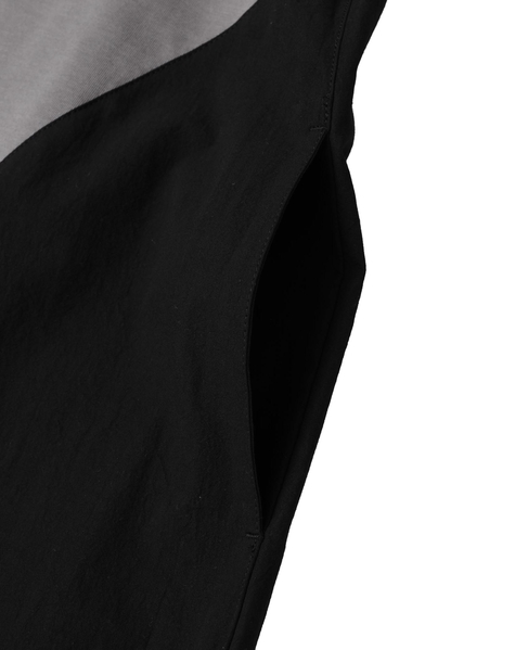 オーガニックヘビージャージードッキングコクーンドレス 詳細画像 グレー&times;ブラック 10