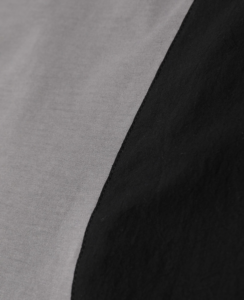 オーガニックヘビージャージードッキングコクーンドレス 詳細画像 グレー&times;ブラック 11