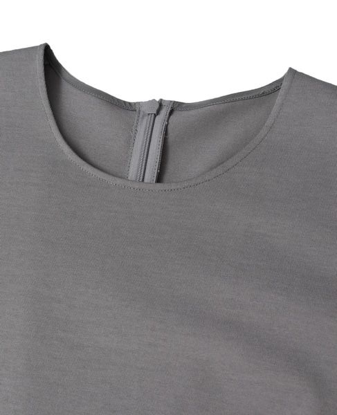 オーガニックヘビージャージードッキングコクーンドレス 詳細画像 グレー&times;ブラック 3