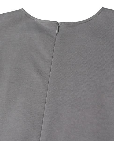 オーガニックヘビージャージードッキングコクーンドレス 詳細画像 グレー&times;ブラック 4