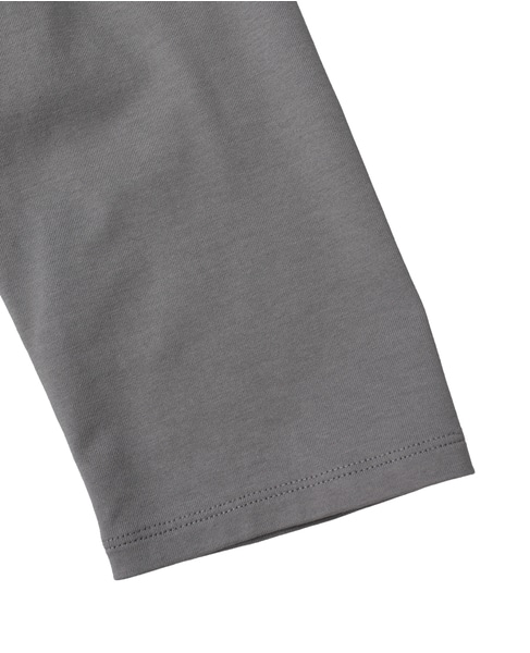 オーガニックヘビージャージードッキングコクーンドレス 詳細画像 グレー&times;ブラック 5