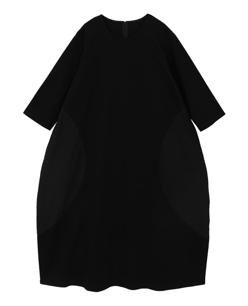 オーガニックヘビージャージードッキングコクーンドレス 詳細画像 ブラック&times;ブラック 1