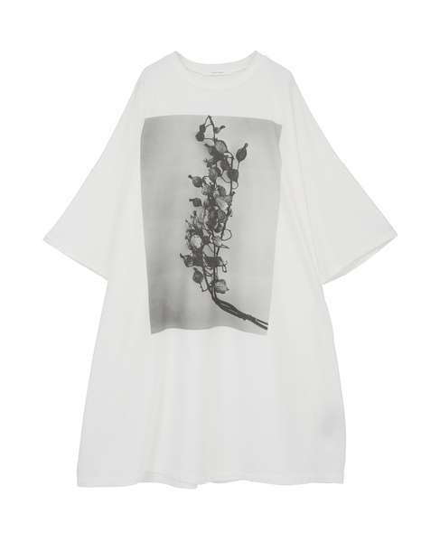 サイロコンパクトインレーフォトプリントワンピース 詳細画像 ホワイト 1