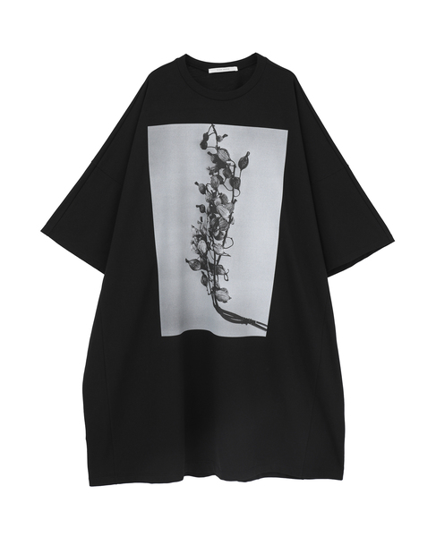 サイロコンパクトインレーフォトプリントワンピース 詳細画像 ブラック 1