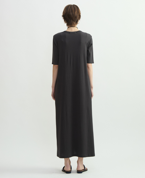 スーピマヘンプジャージーハーフスリーブワンピース 詳細画像 グレー 10