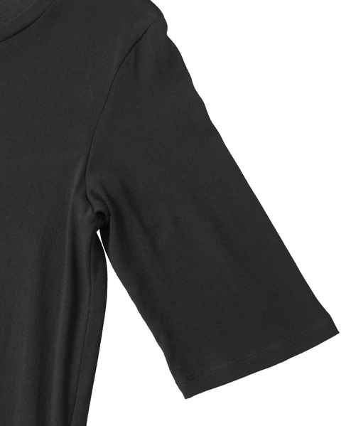 スーピマヘンプジャージーハーフスリーブワンピース 詳細画像 グレー 4