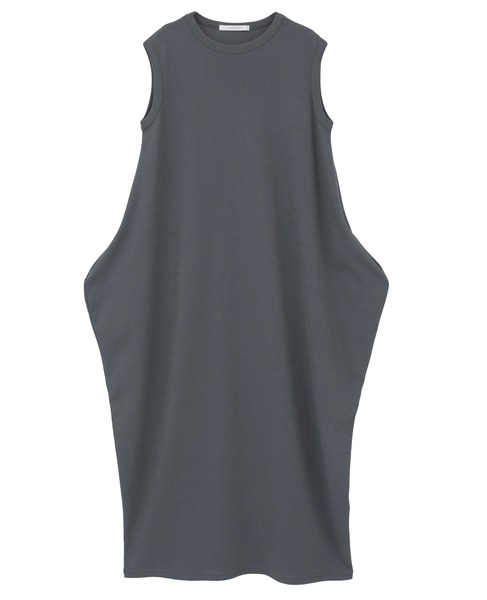 強撚スムースアシンメトリーワンピース 詳細画像 グレー 1