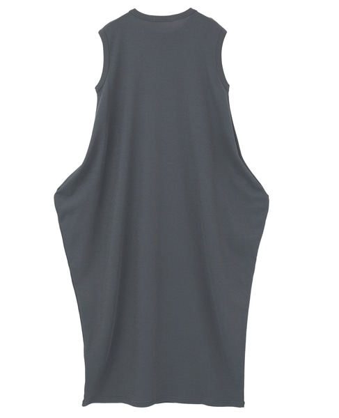 強撚スムースアシンメトリーワンピース 詳細画像 グレー 2