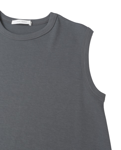 強撚スムースアシンメトリーワンピース 詳細画像 グレー 4