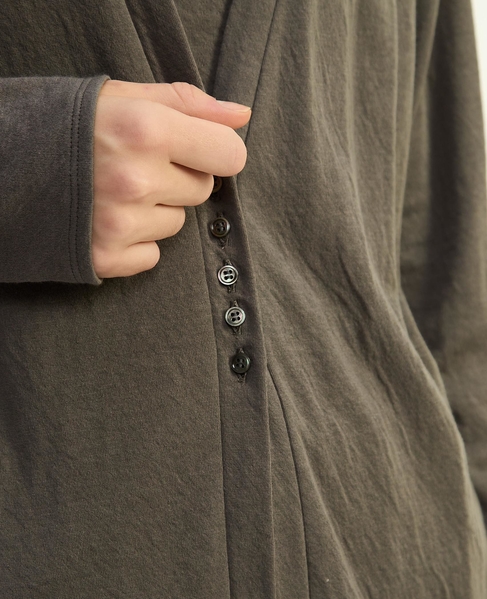 スーピマカシミヤダブルガーゼVネックカーディガン 詳細画像 グレー 10