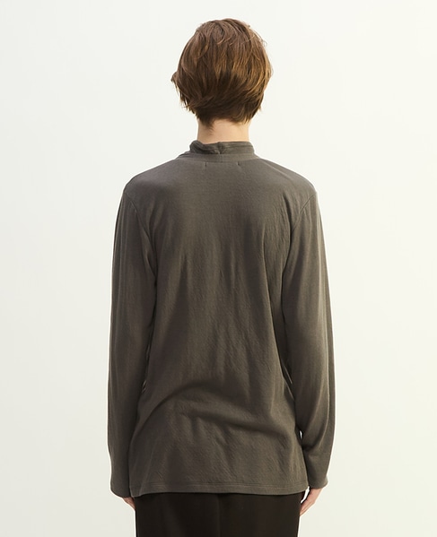 スーピマカシミヤダブルガーゼVネックカーディガン 詳細画像 グレー 3