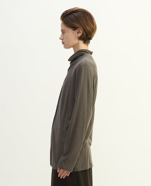 スーピマカシミヤダブルガーゼVネックカーディガン 詳細画像 グレー 8