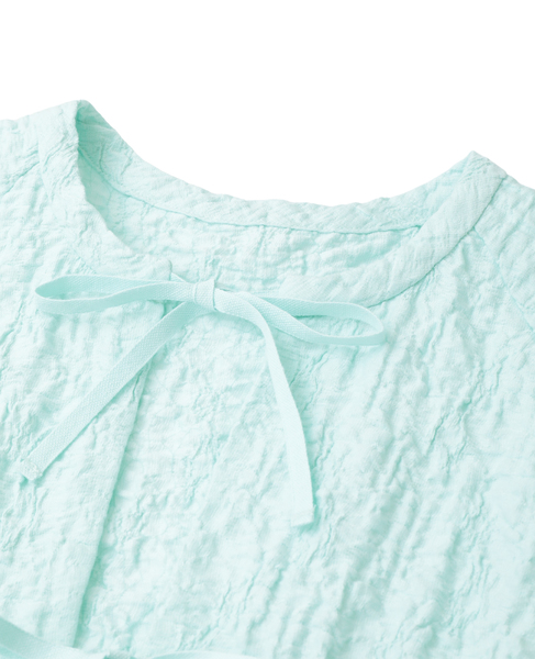 ラッセルジャカードボリュームスリーブブラウス 詳細画像 ミント 3