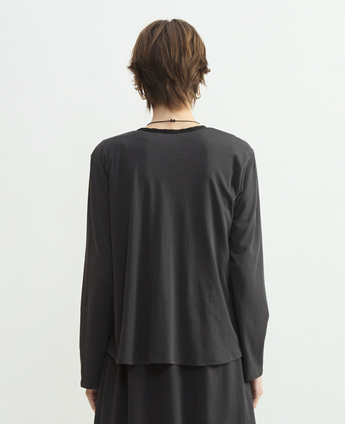 スーピマヘンプジャージーショートカーディガン 詳細画像 グレー 11