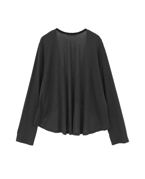 スーピマヘンプジャージーショートカーディガン 詳細画像 グレー 2