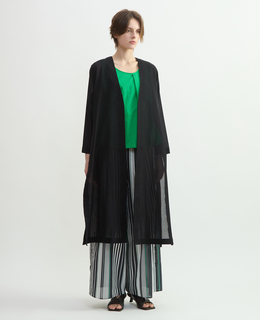 メッシュジャージロングカーディガン