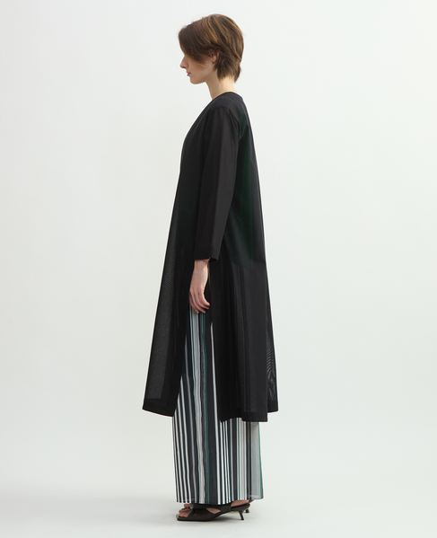 メッシュジャージロングカーディガン 詳細画像 ブラック 2