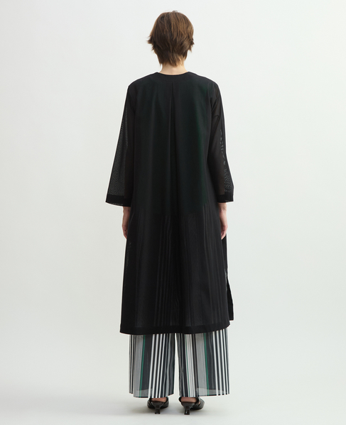 メッシュジャージロングカーディガン 詳細画像 ブラック 3