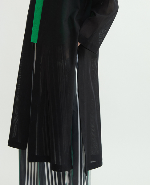 メッシュジャージロングカーディガン 詳細画像 ブラック 5