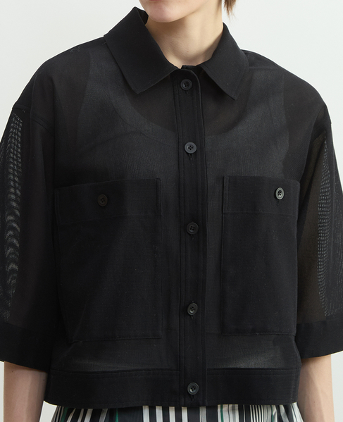 メッシュジャージシャツジャケット 詳細画像 ブラック 5