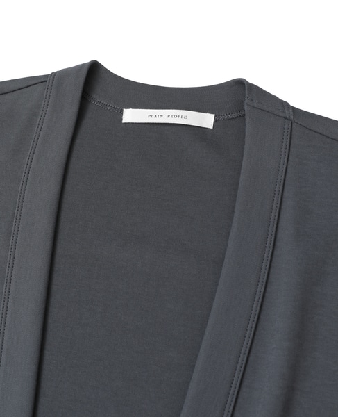 強撚スムースロングカーディガン 詳細画像 グレー 3