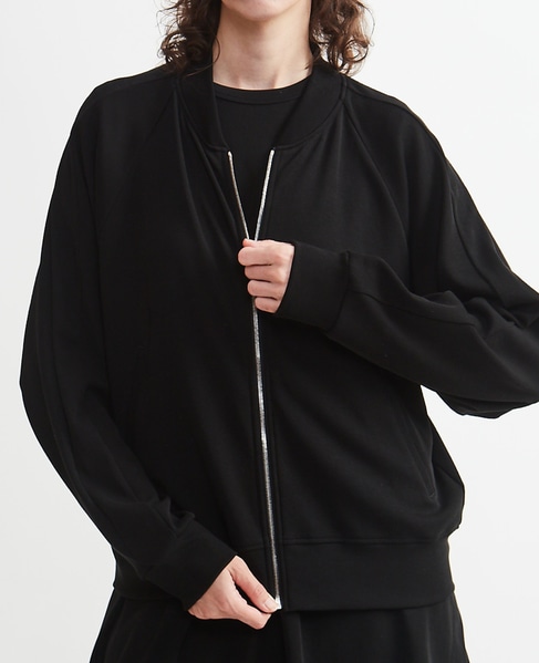 強撚スムースブルゾン 詳細画像 ブラック 3