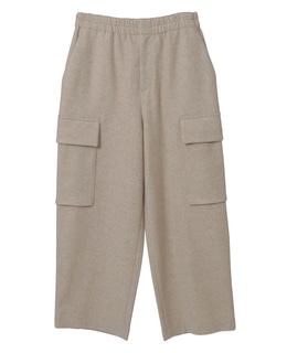 マットフィニッシュウールジャージカーゴパンツ