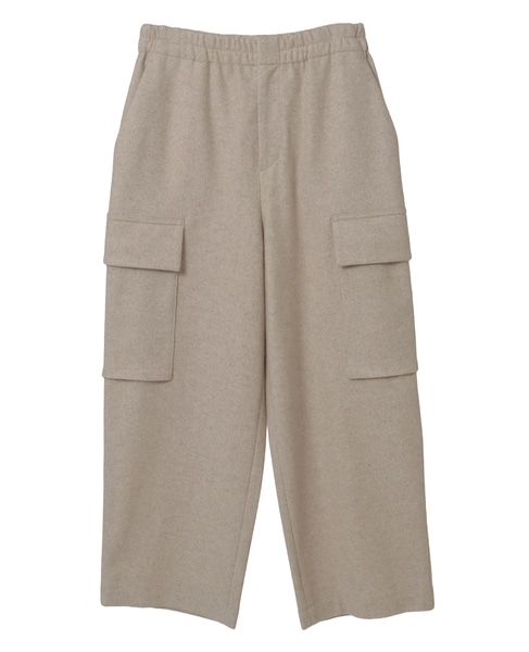 マットフィニッシュウールジャージカーゴパンツ 詳細画像 オフホワイト 1