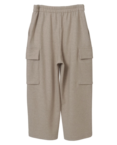 マットフィニッシュウールジャージカーゴパンツ 詳細画像 オフホワイト 2