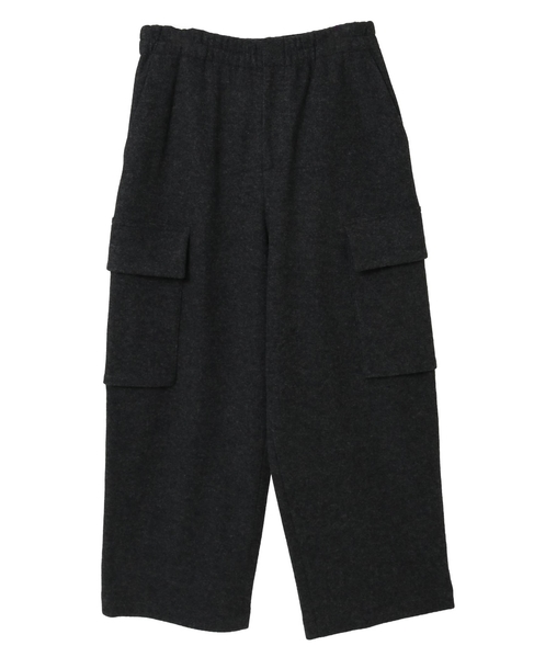 マットフィニッシュウールジャージカーゴパンツ 詳細画像 チャコールグレー 1