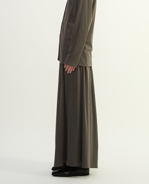 スーピマカシミヤダブルガーゼフレアパンツ 詳細画像 グレー 3